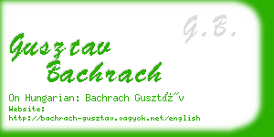 gusztav bachrach business card